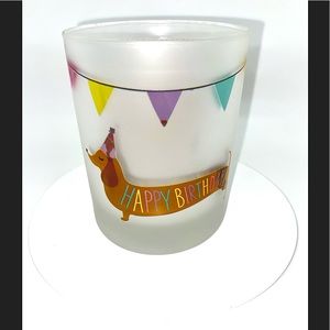 One, Cutie Patootie Dachshund Happy Birthday Glass! NWOT!